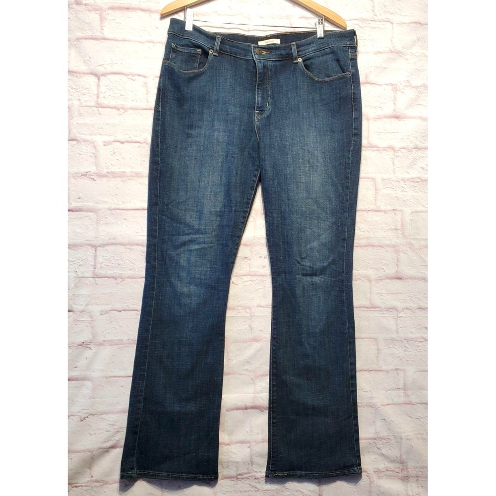 Levis‎ Classic Boot Jeans Womens 14 Blue Medium Wash Bootcut Stretch Denim Pants